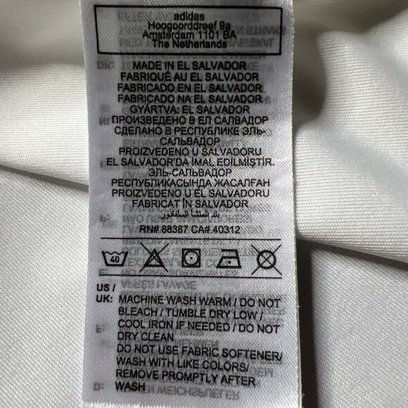 Adidas Golf Polo Shirts Lot of 2 Size 2XL Short Sleeve White Navy Stripe - Picture 7 of 11